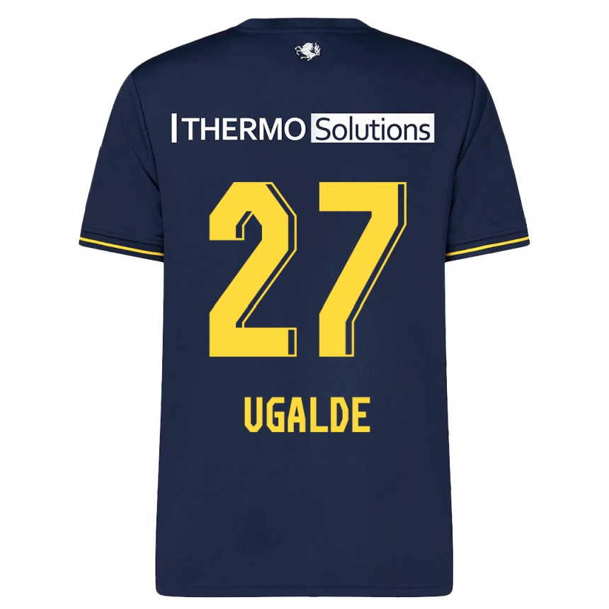 Herren Fußball Manfred Ugalde #27 Marine Auswärtstrikot Trikot 2023/24 T-Shirt Luxemburg