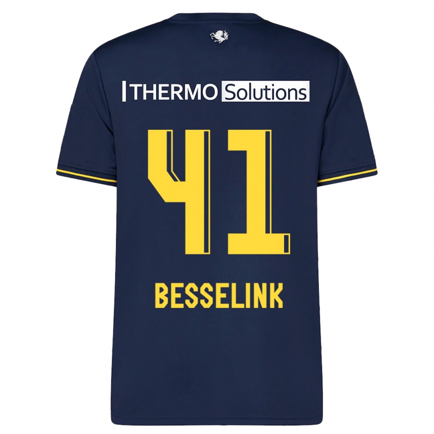 Herren Fußball Gijs Besselink #41 Marine Auswärtstrikot Trikot 2023/24 T-Shirt Luxemburg