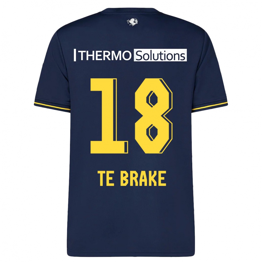 Herren Fußball Sophie Te Brake #18 Marine Auswärtstrikot Trikot 2023/24 T-Shirt Luxemburg