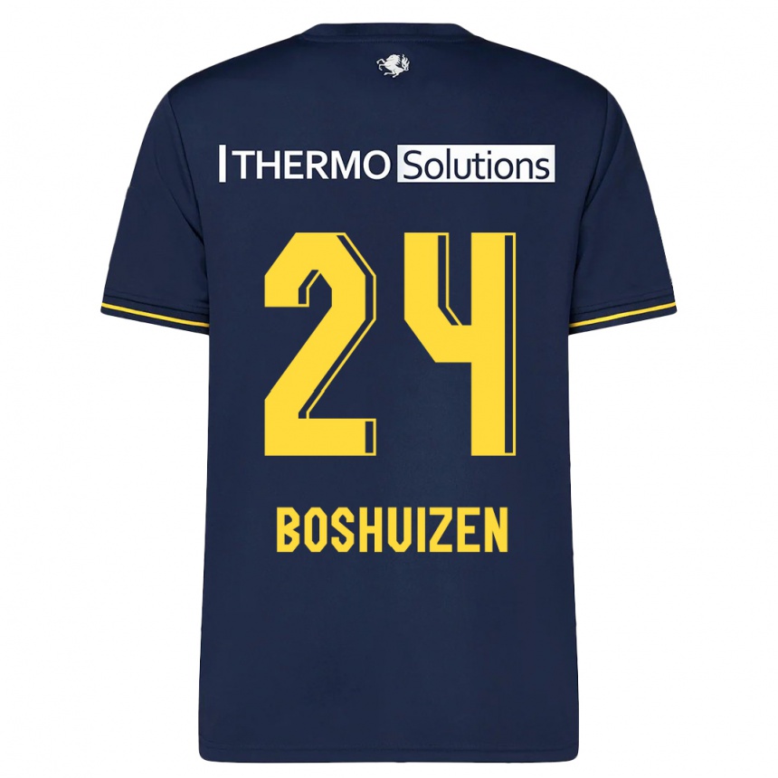 Herren Fußball Annouk Boshuizen #24 Marine Auswärtstrikot Trikot 2023/24 T-Shirt Luxemburg