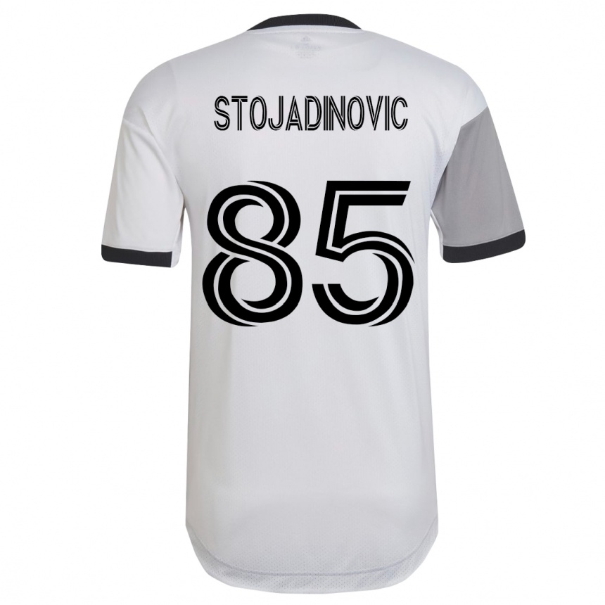 Herren Fußball Marko Stojadinovic #85 Weiß Auswärtstrikot Trikot 2023/24 T-Shirt Luxemburg