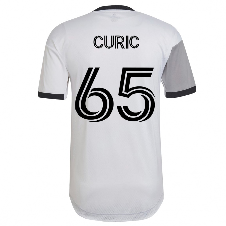 Herren Fußball Antony Curic #65 Weiß Auswärtstrikot Trikot 2023/24 T-Shirt Luxemburg
