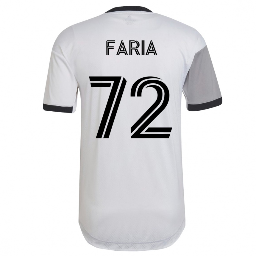 Herren Fußball Jordan Faria #72 Weiß Auswärtstrikot Trikot 2023/24 T-Shirt Luxemburg