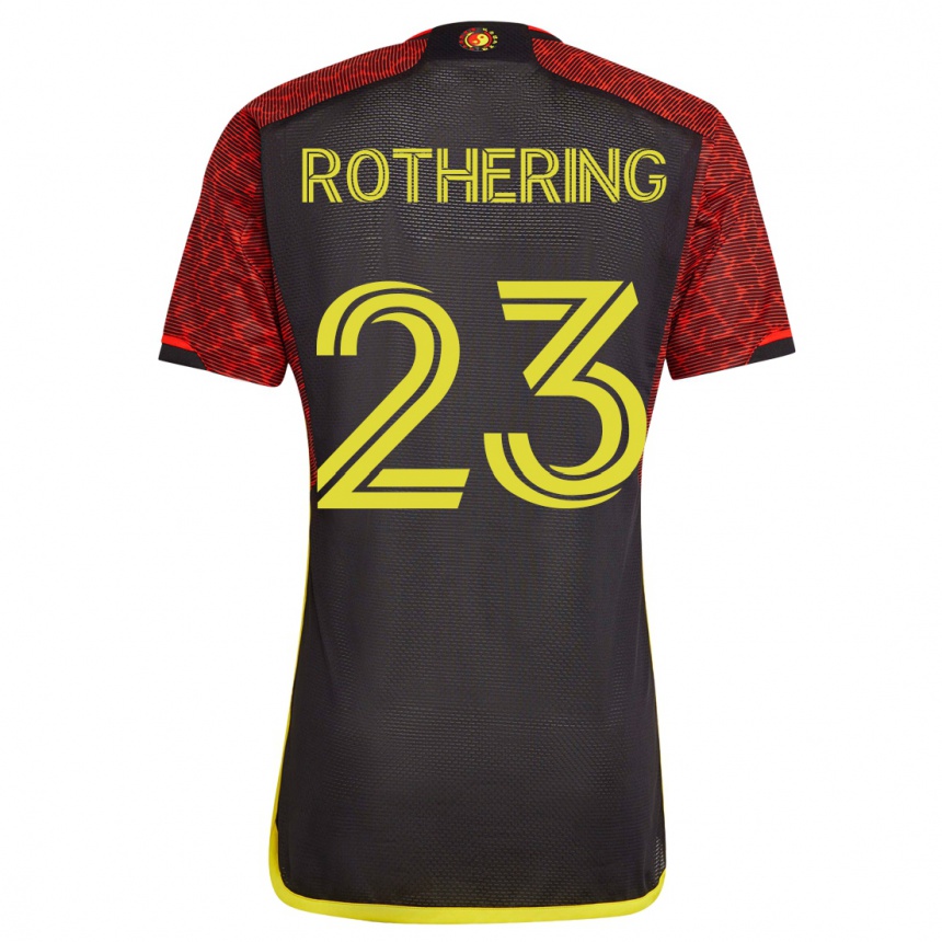 Herren Fußball Holly Rothering #23 Orangefarben Auswärtstrikot Trikot 2023/24 T-Shirt Luxemburg