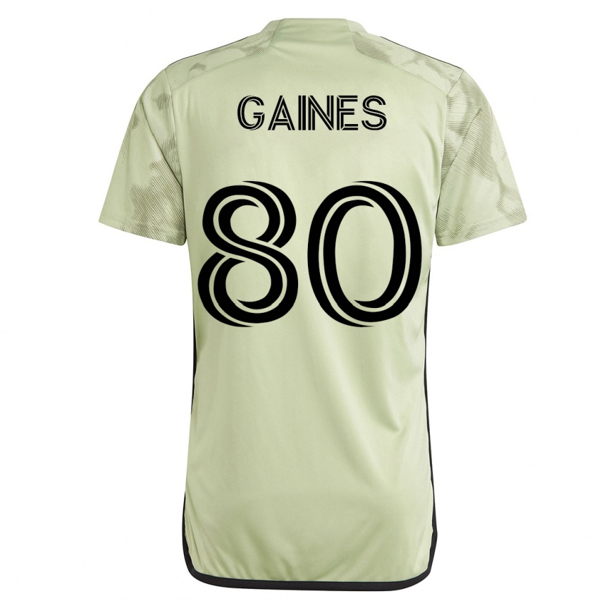 Herren Fußball Julian Gaines #80 Grün Auswärtstrikot Trikot 2023/24 T-Shirt Luxemburg