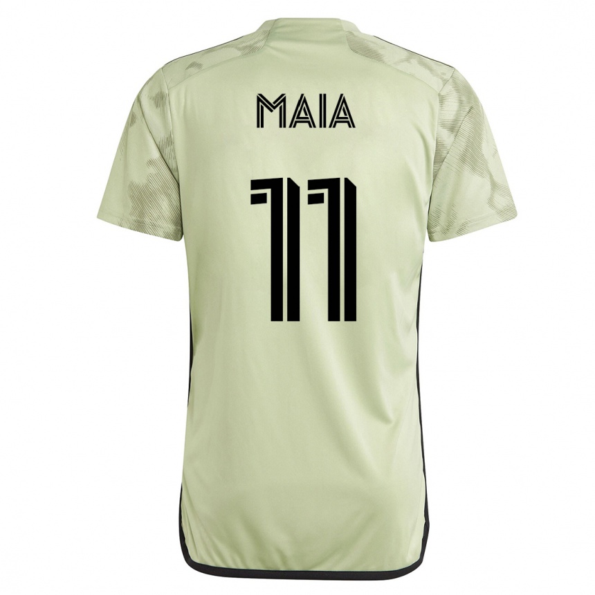 Herren Fußball Matheus Maia #11 Grün Auswärtstrikot Trikot 2023/24 T-Shirt Luxemburg