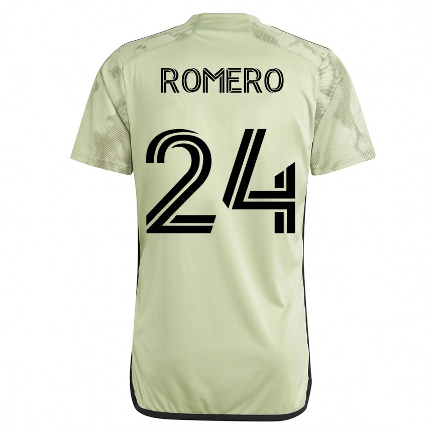 Herren Fußball Javen Romero #24 Grün Auswärtstrikot Trikot 2023/24 T-Shirt Luxemburg