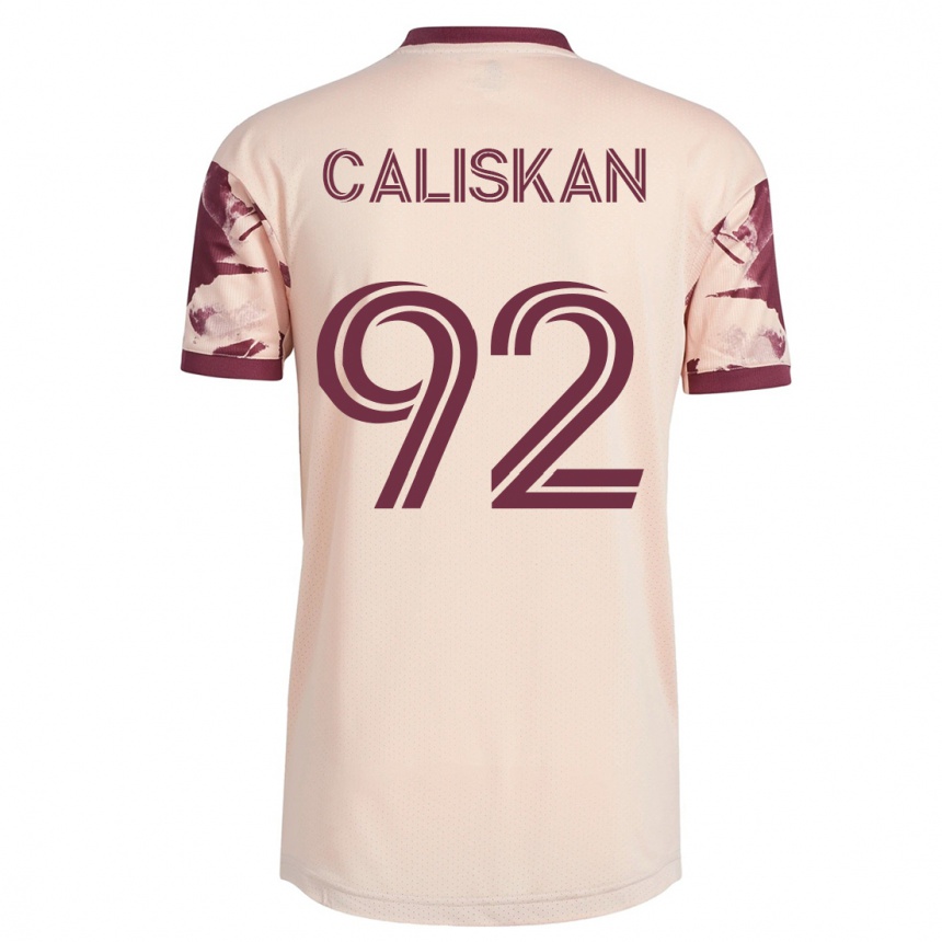 Herren Fußball Noel Caliskan #92 Cremefarben Auswärtstrikot Trikot 2023/24 T-Shirt Luxemburg