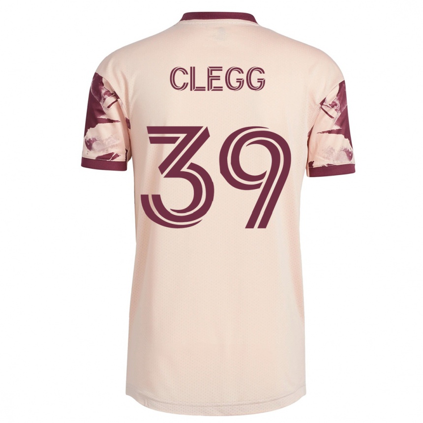 Herren Fußball Tyler Clegg #39 Cremefarben Auswärtstrikot Trikot 2023/24 T-Shirt Luxemburg
