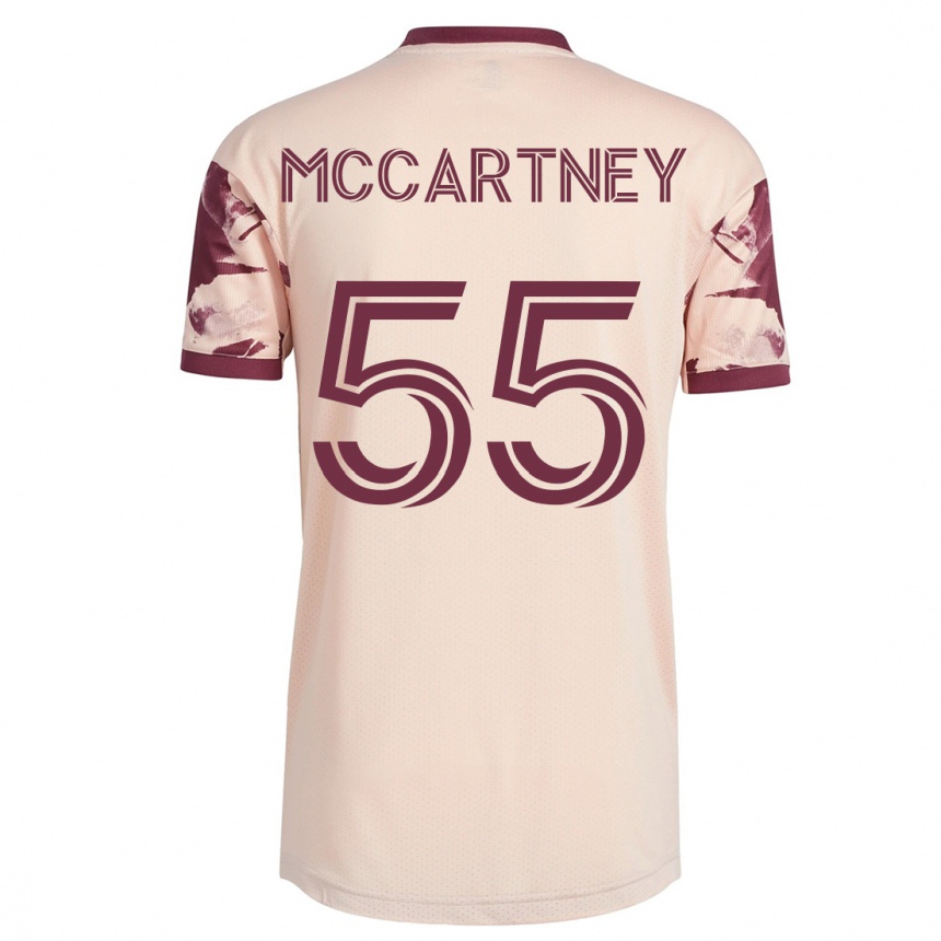 Herren Fußball Dawson Mccartney #55 Cremefarben Auswärtstrikot Trikot 2023/24 T-Shirt Luxemburg