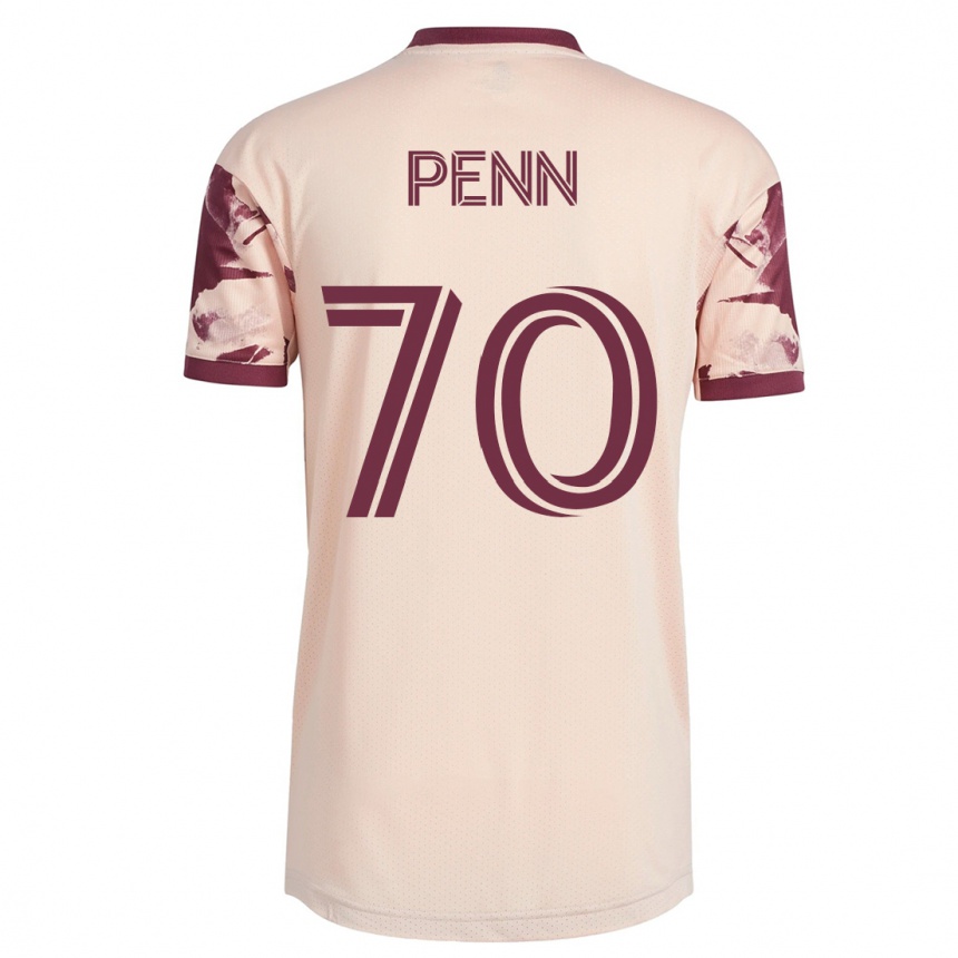 Herren Fußball Josh Penn #70 Cremefarben Auswärtstrikot Trikot 2023/24 T-Shirt Luxemburg