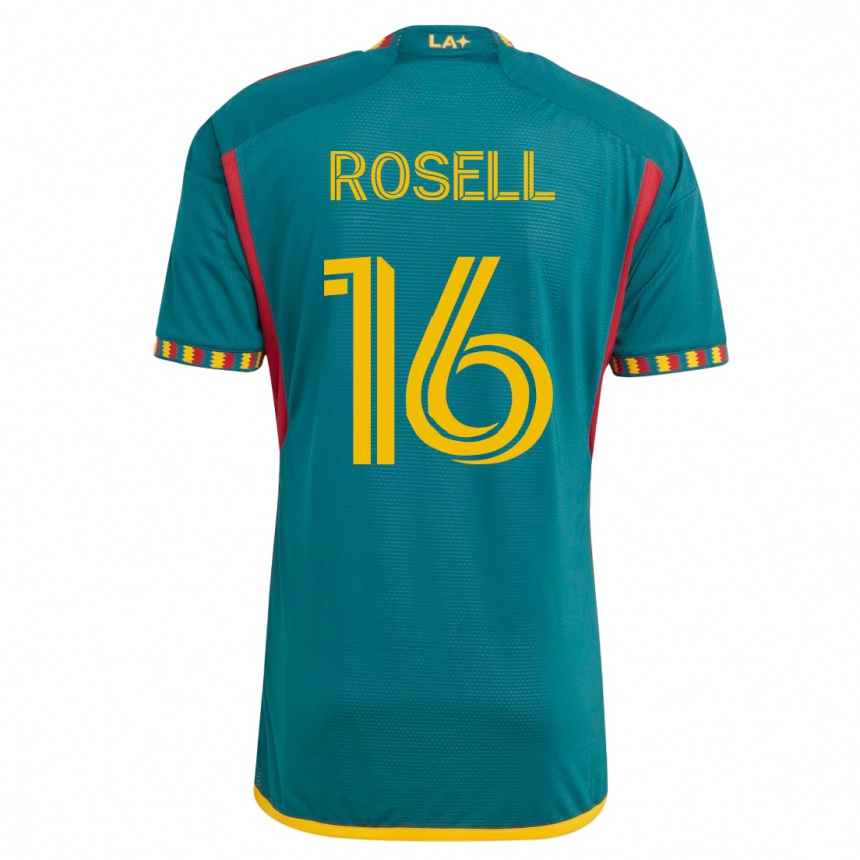 Herren Fußball Uri Rosell #16 Grün Auswärtstrikot Trikot 2023/24 T-Shirt Luxemburg