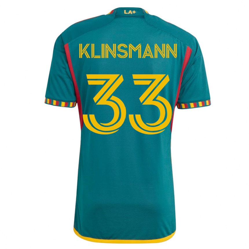 Herren Fußball Jonathan Klinsmann #33 Grün Auswärtstrikot Trikot 2023/24 T-Shirt Luxemburg