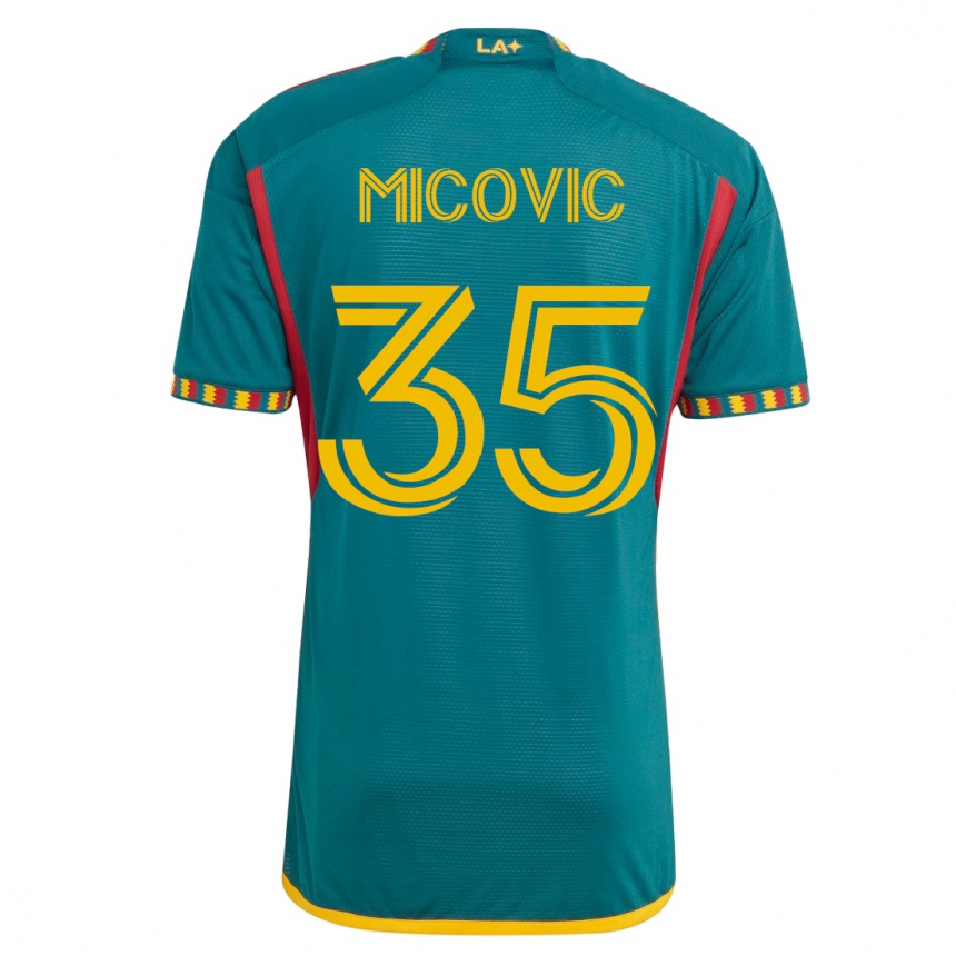 Herren Fußball Novak Micovic #35 Grün Auswärtstrikot Trikot 2023/24 T-Shirt Luxemburg