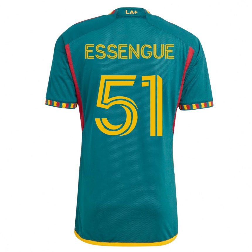 Herren Fußball Ascel Essengue #51 Grün Auswärtstrikot Trikot 2023/24 T-Shirt Luxemburg