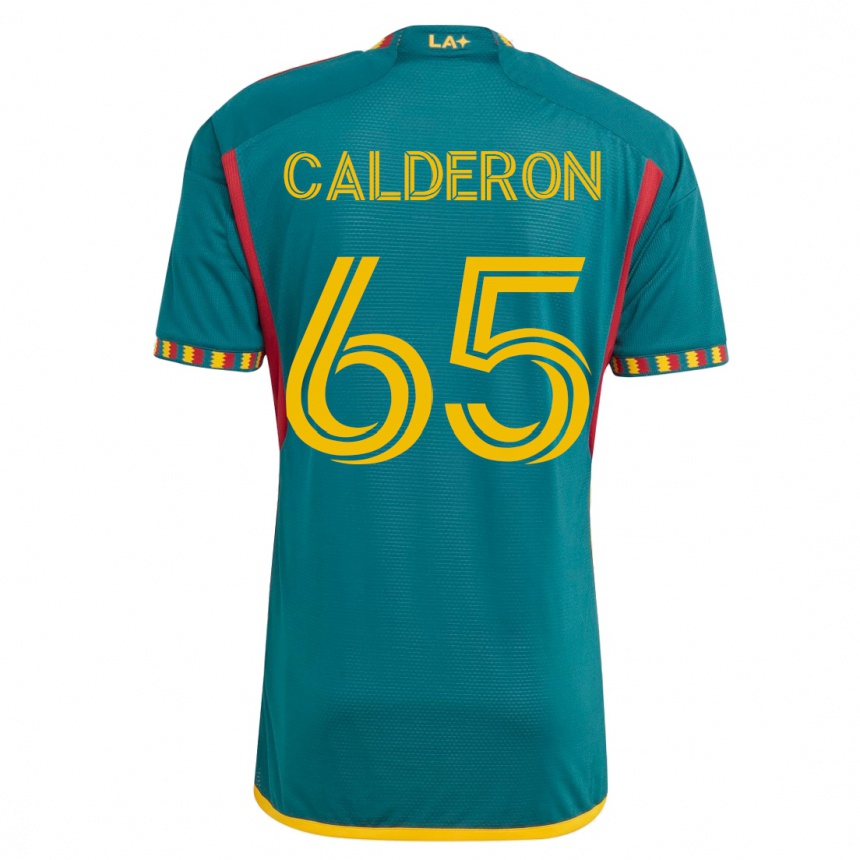 Herren Fußball Juan Calderón #65 Grün Auswärtstrikot Trikot 2023/24 T-Shirt Luxemburg