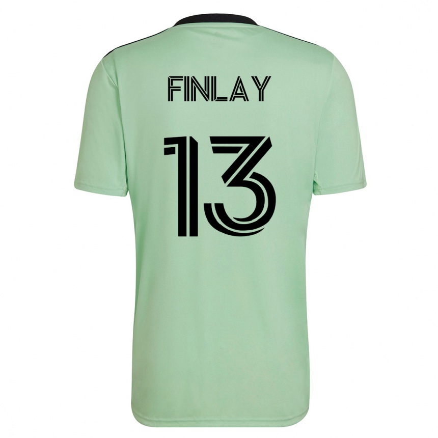 Herren Fußball Ethan Finlay #13 Hellgrün Auswärtstrikot Trikot 2023/24 T-Shirt Luxemburg