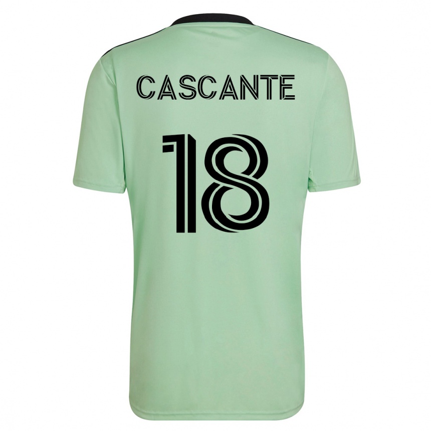 Herren Fußball Julio Cascante #18 Hellgrün Auswärtstrikot Trikot 2023/24 T-Shirt Luxemburg
