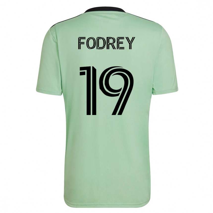 Herren Fußball Cj Fodrey #19 Hellgrün Auswärtstrikot Trikot 2023/24 T-Shirt Luxemburg