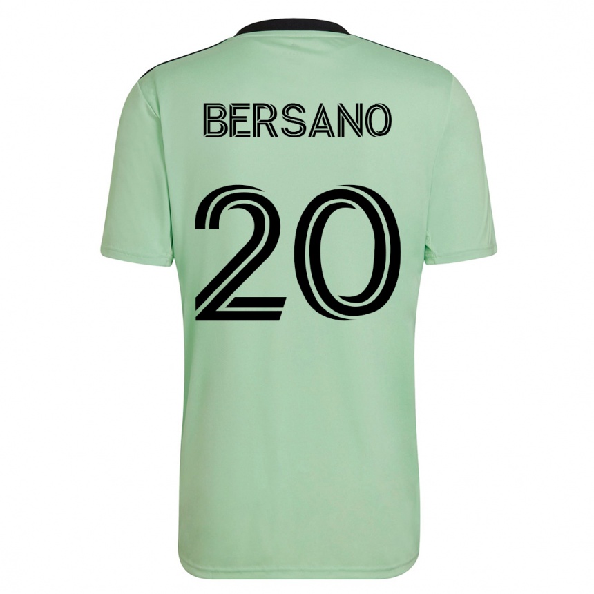 Herren Fußball Matt Bersano #20 Hellgrün Auswärtstrikot Trikot 2023/24 T-Shirt Luxemburg