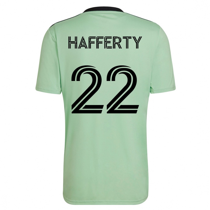 Herren Fußball Joe Hafferty #22 Hellgrün Auswärtstrikot Trikot 2023/24 T-Shirt Luxemburg