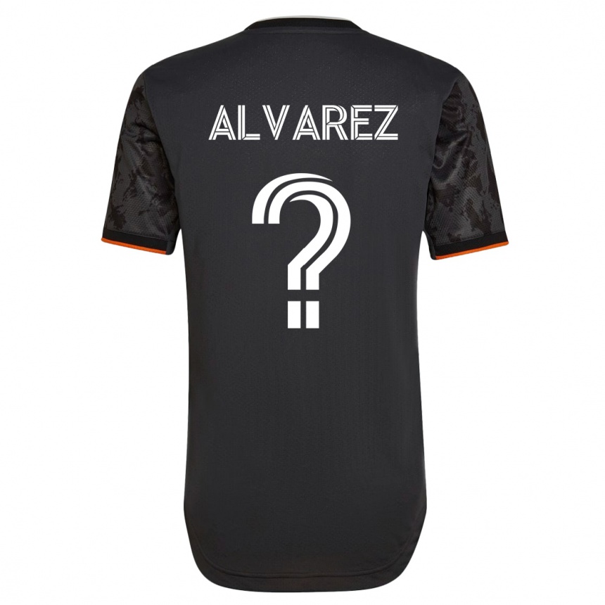 Herren Fußball Gianmarco Alvarez #0 Schwarz Auswärtstrikot Trikot 2023/24 T-Shirt Luxemburg