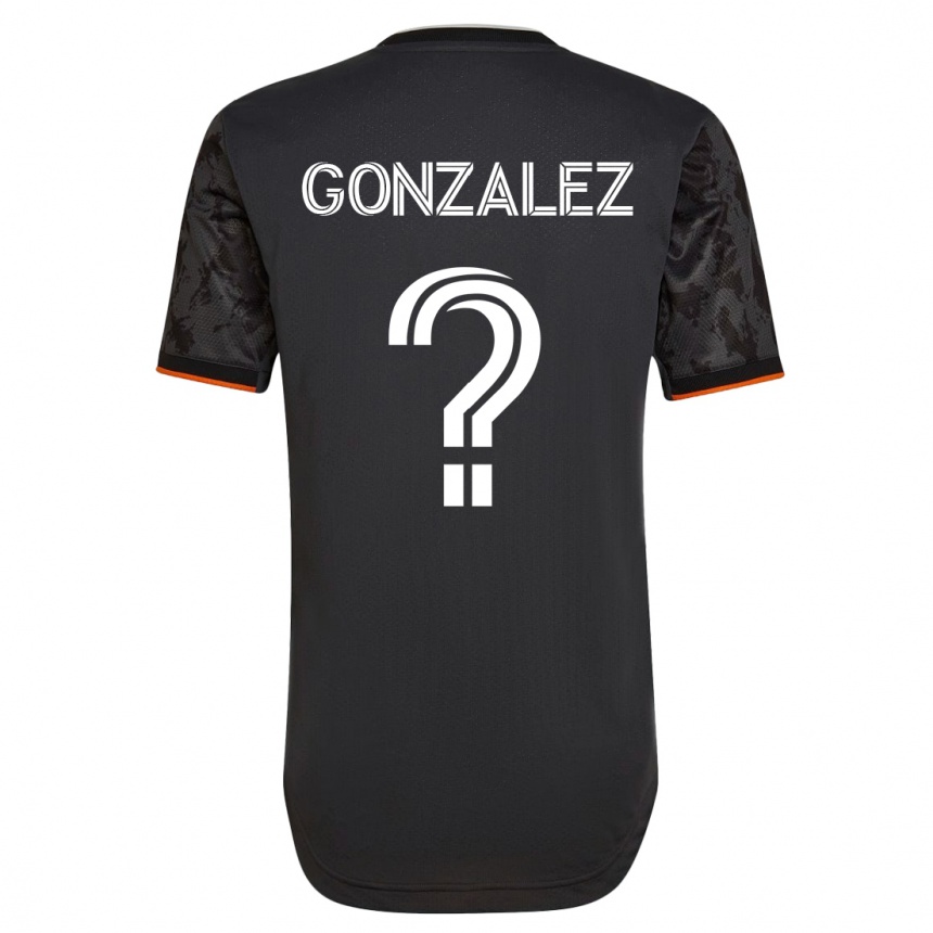 Herren Fußball Axel Gonzalez #0 Schwarz Auswärtstrikot Trikot 2023/24 T-Shirt Luxemburg
