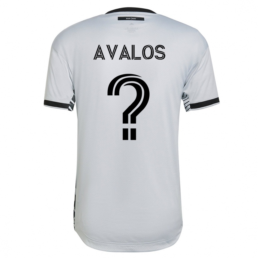 Herren Fußball Marcelo Avalos #0 Weiß Auswärtstrikot Trikot 2023/24 T-Shirt Luxemburg