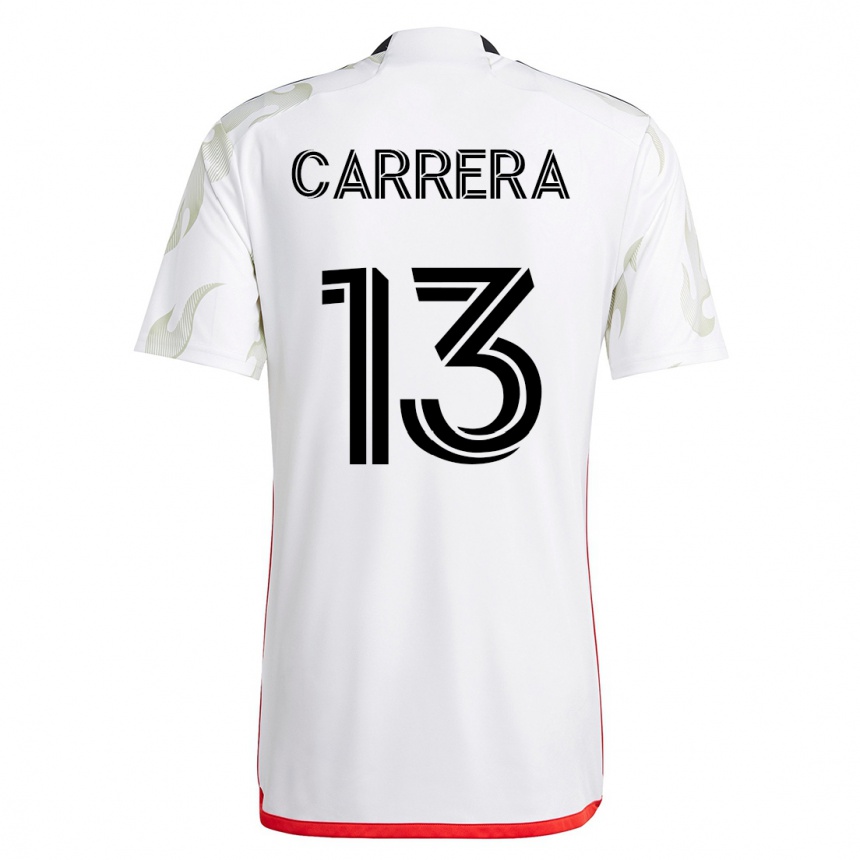 Herren Fußball Antonio Carrera #13 Weiß Auswärtstrikot Trikot 2023/24 T-Shirt Luxemburg