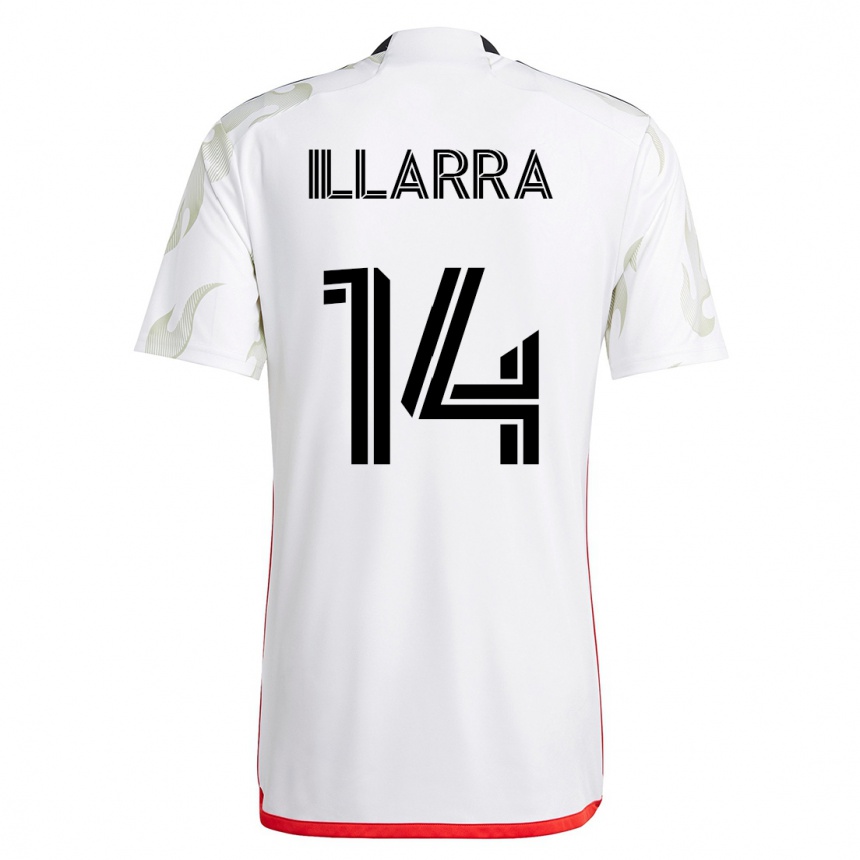 Herren Fußball Asier Illarramendi #14 Weiß Auswärtstrikot Trikot 2023/24 T-Shirt Luxemburg