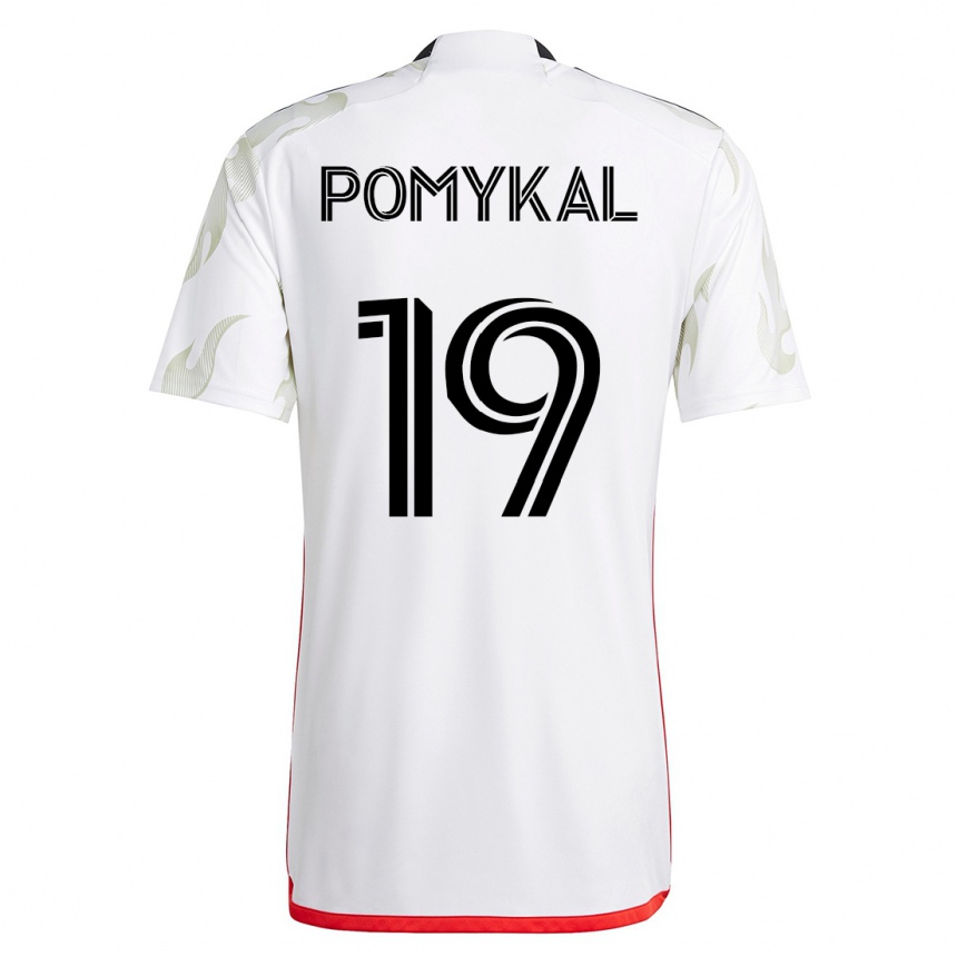 Herren Fußball Paxton Pomykal #19 Weiß Auswärtstrikot Trikot 2023/24 T-Shirt Luxemburg