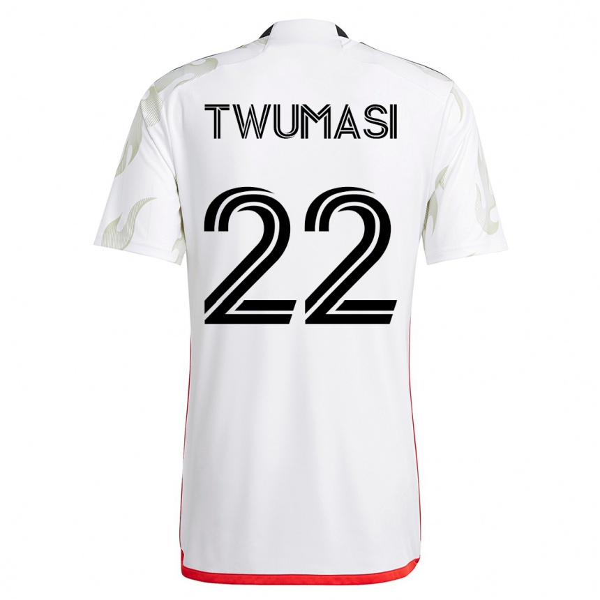 Herren Fußball Ema Twumasi #22 Weiß Auswärtstrikot Trikot 2023/24 T-Shirt Luxemburg
