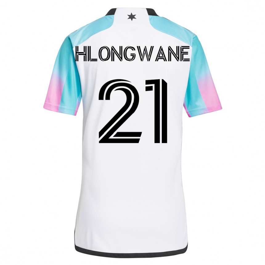 Herren Fußball Bongokuhle Hlongwane #21 Weiß Auswärtstrikot Trikot 2023/24 T-Shirt Luxemburg