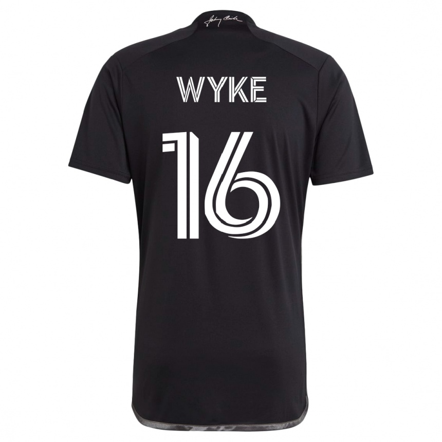 Herren Fußball Laurence Wyke #16 Schwarz Auswärtstrikot Trikot 2023/24 T-Shirt Luxemburg