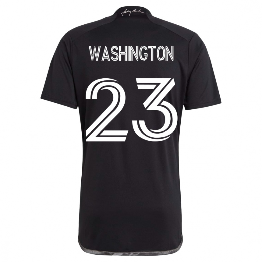 Herren Fußball Taylor Washington #23 Schwarz Auswärtstrikot Trikot 2023/24 T-Shirt Luxemburg