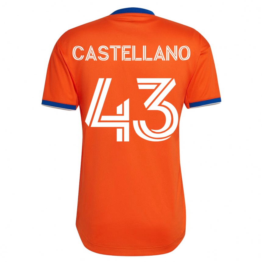Herren Fußball Jesús Castellano #43 Weiß Auswärtstrikot Trikot 2023/24 T-Shirt Luxemburg