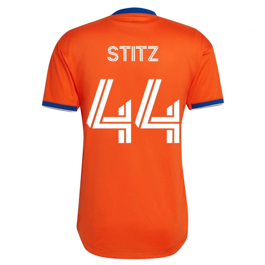 Herren Fußball Ben Stitz #44 Weiß Auswärtstrikot Trikot 2023/24 T-Shirt Luxemburg