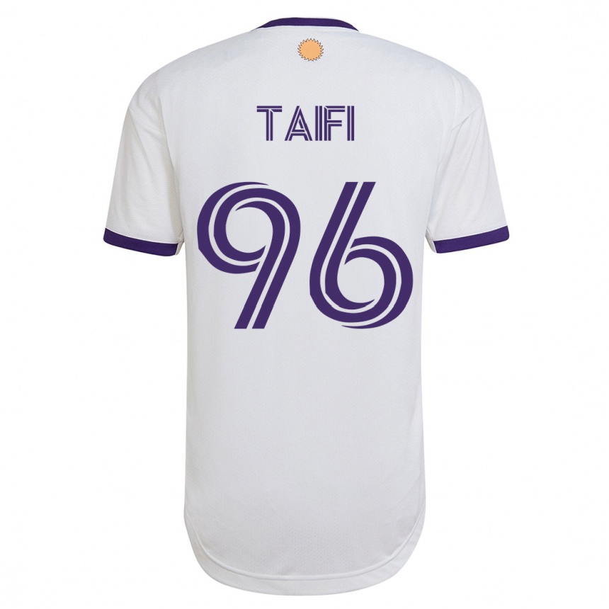 Herren Fußball Zakaria Taifi #96 Weiß Auswärtstrikot Trikot 2023/24 T-Shirt Luxemburg