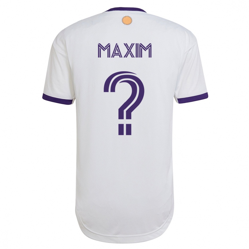 Herren Fußball Luca Maxim #0 Weiß Auswärtstrikot Trikot 2023/24 T-Shirt Luxemburg