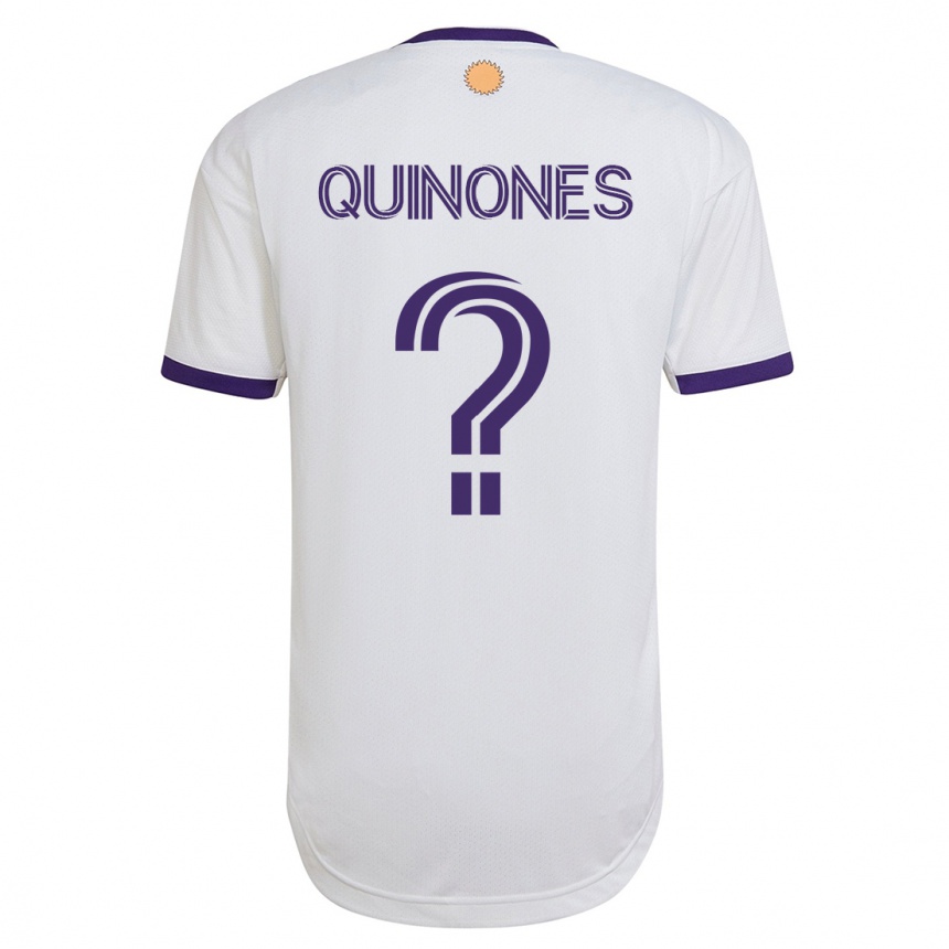 Herren Fußball Lucas Quiñones #0 Weiß Auswärtstrikot Trikot 2023/24 T-Shirt Luxemburg
