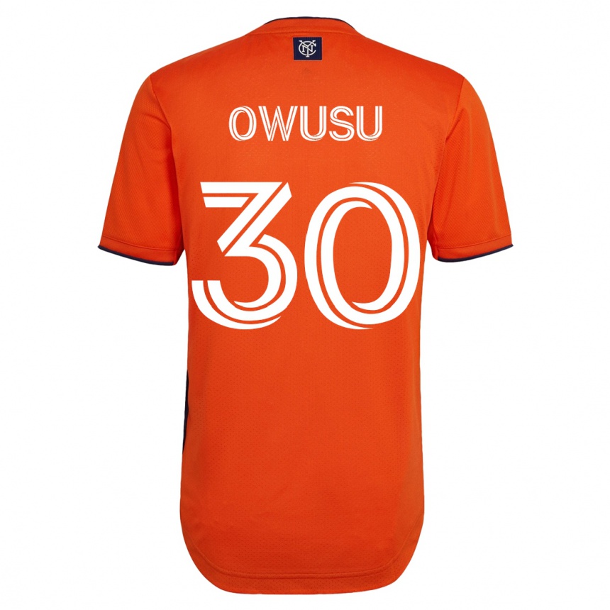 Herren Fußball Samuel Owusu #30 Schwarz Auswärtstrikot Trikot 2023/24 T-Shirt Luxemburg