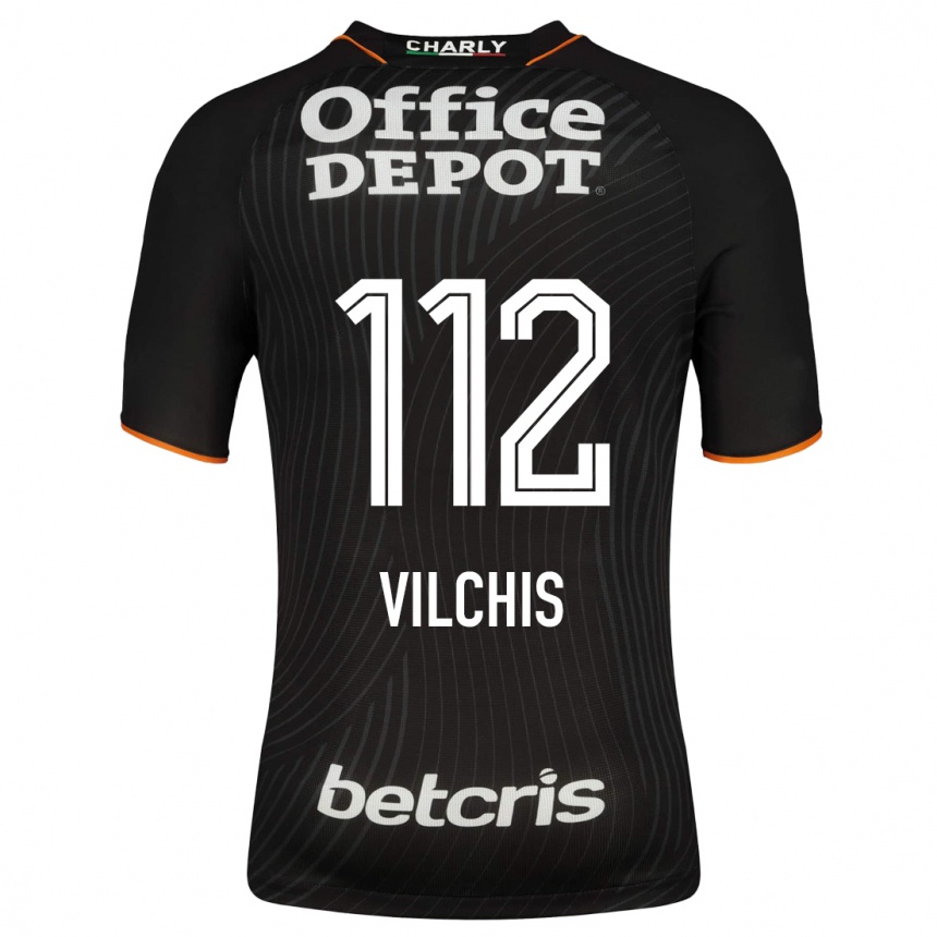 Herren Fußball Leonardo Vílchis #112 Schwarz Auswärtstrikot Trikot 2023/24 T-Shirt Luxemburg