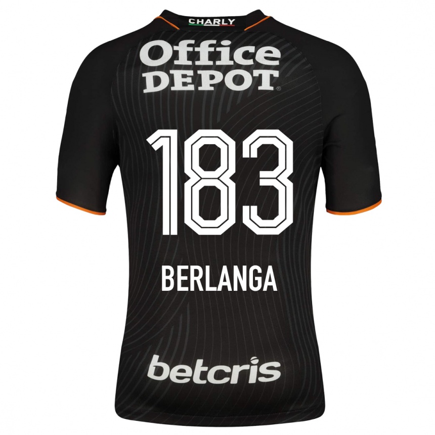 Herren Fußball Jorge Berlanga #183 Schwarz Auswärtstrikot Trikot 2023/24 T-Shirt Luxemburg