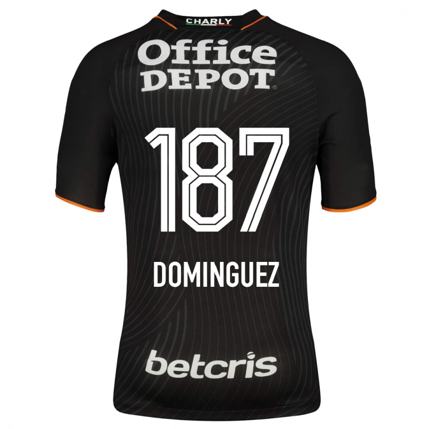 Herren Fußball Alexéi Domínguez #187 Schwarz Auswärtstrikot Trikot 2023/24 T-Shirt Luxemburg