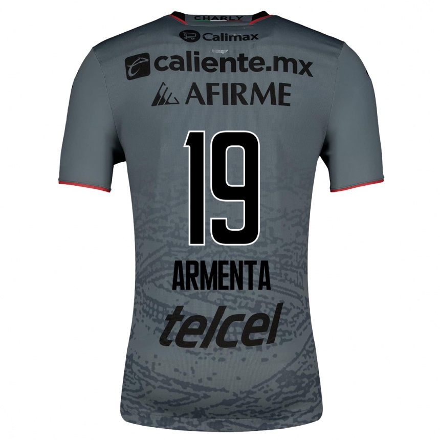 Herren Fußball Eduardo Armenta #19 Grau Auswärtstrikot Trikot 2023/24 T-Shirt Luxemburg