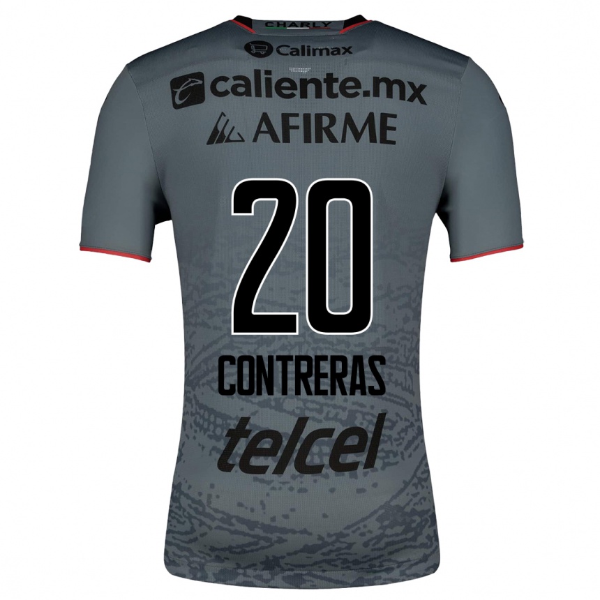 Herren Fußball Francisco Contreras #20 Grau Auswärtstrikot Trikot 2023/24 T-Shirt Luxemburg