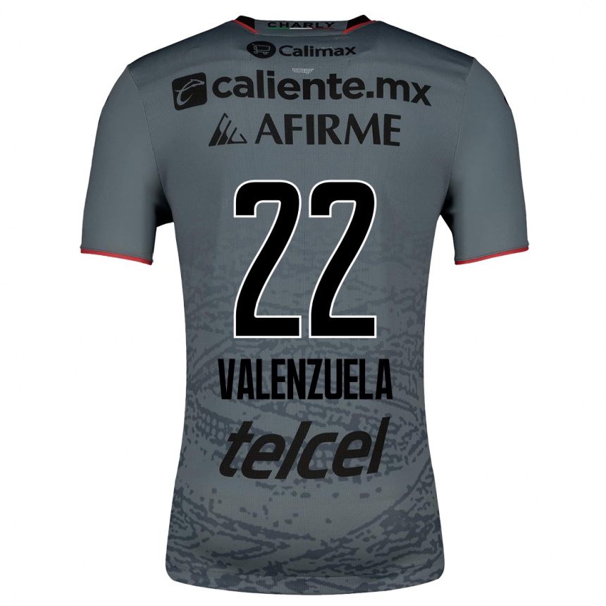 Herren Fußball Carlos Valenzuela #22 Grau Auswärtstrikot Trikot 2023/24 T-Shirt Luxemburg