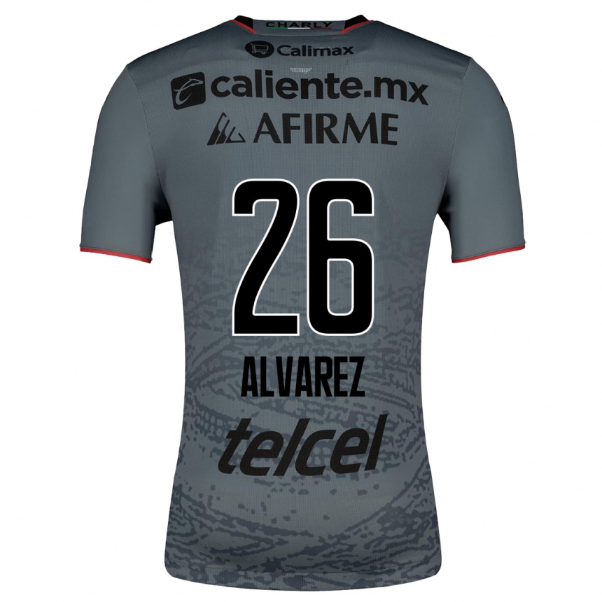 Herren Fußball Efraín Álvarez #26 Grau Auswärtstrikot Trikot 2023/24 T-Shirt Luxemburg