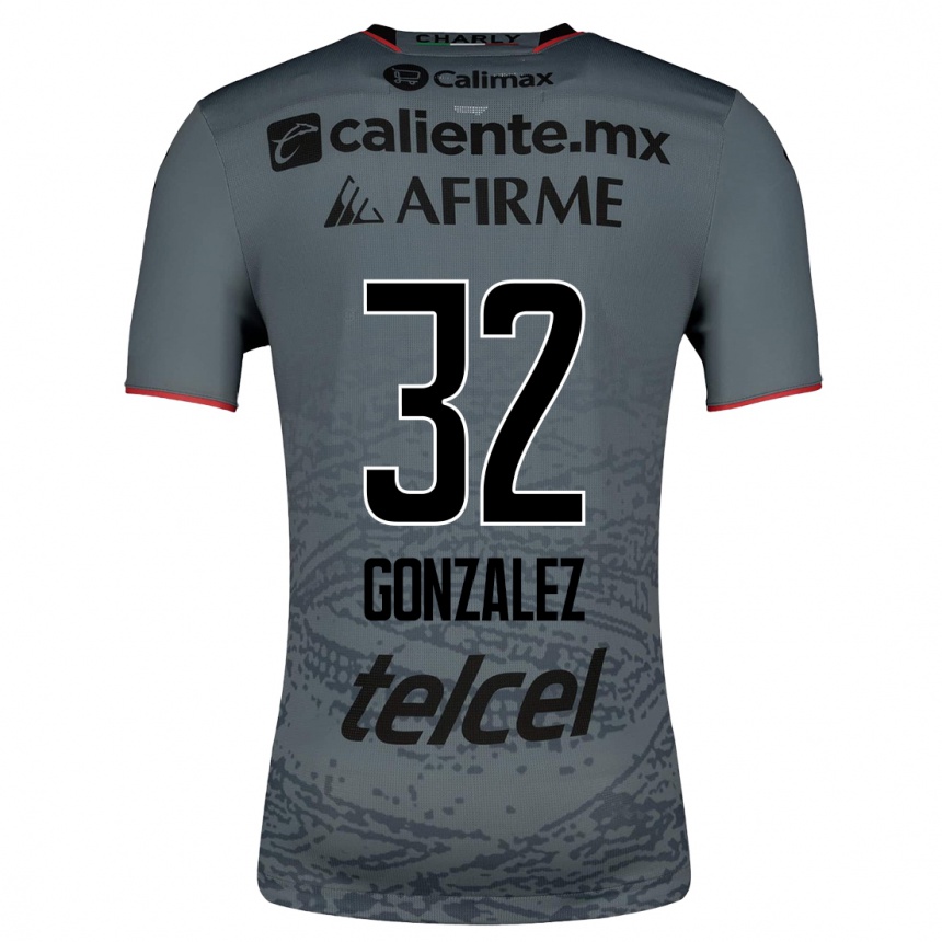 Herren Fußball Carlos González #32 Grau Auswärtstrikot Trikot 2023/24 T-Shirt Luxemburg