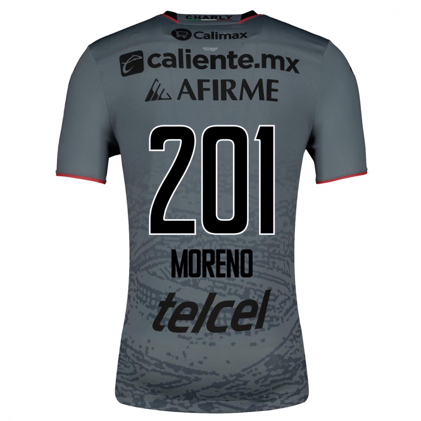 Herren Fußball Jesús Moreno #201 Grau Auswärtstrikot Trikot 2023/24 T-Shirt Luxemburg